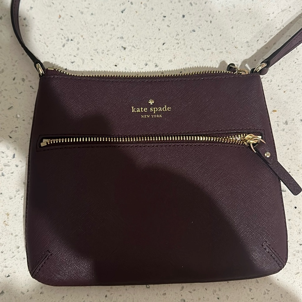 Kate Spade dark purple cross body purse